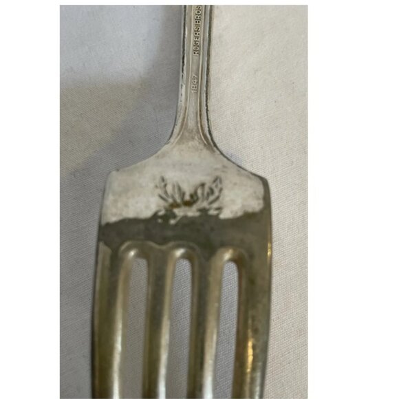 1847 Rogers Bros. XS Triple Mix lot Serving Spoon, Fork, Soup Spoon Silver Plate - Picture 10 of 15
